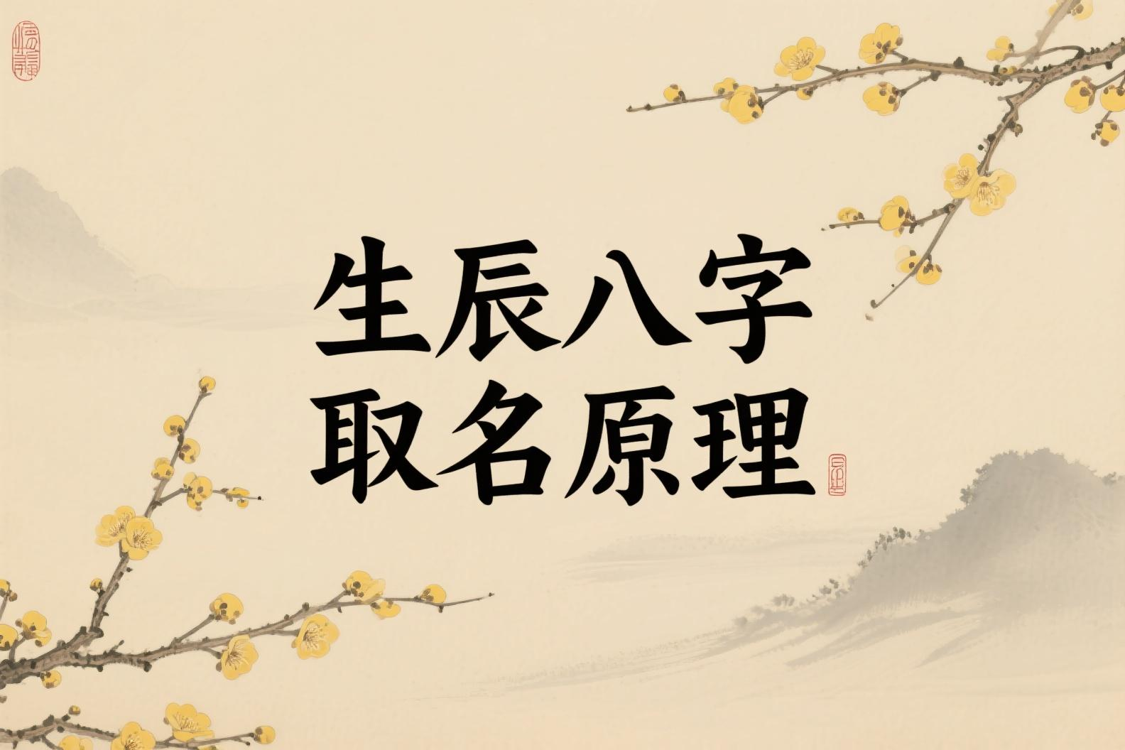 生辰八字取名原理